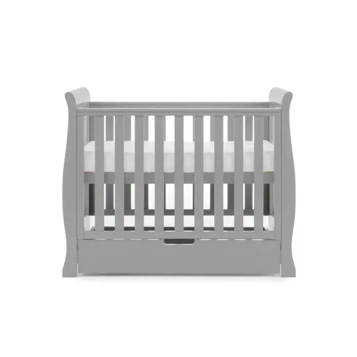 Obaby Stamford Space Saver Sleigh Cot - Warm Grey