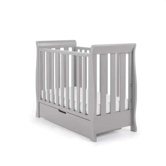 Obaby Stamford Space Saver Sleigh Cot - Warm Grey