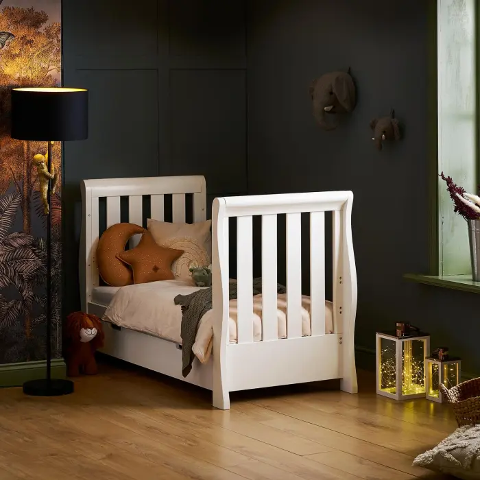 Obaby Stamford Luxe Sleigh 2 Piece Room Set - White