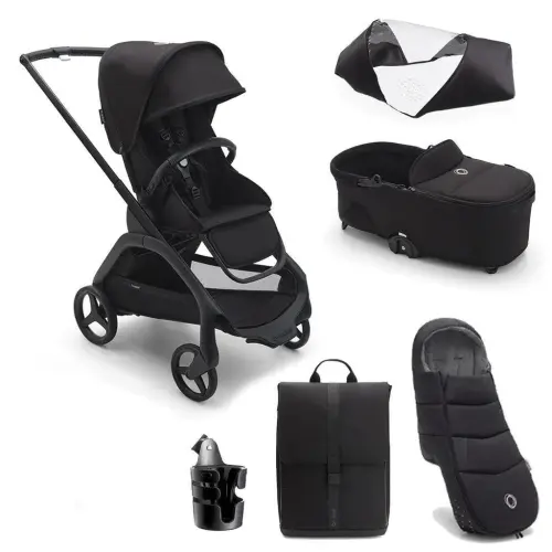 Bugaboo Dragonfly Stroller Complete Bundle - Midnight Black