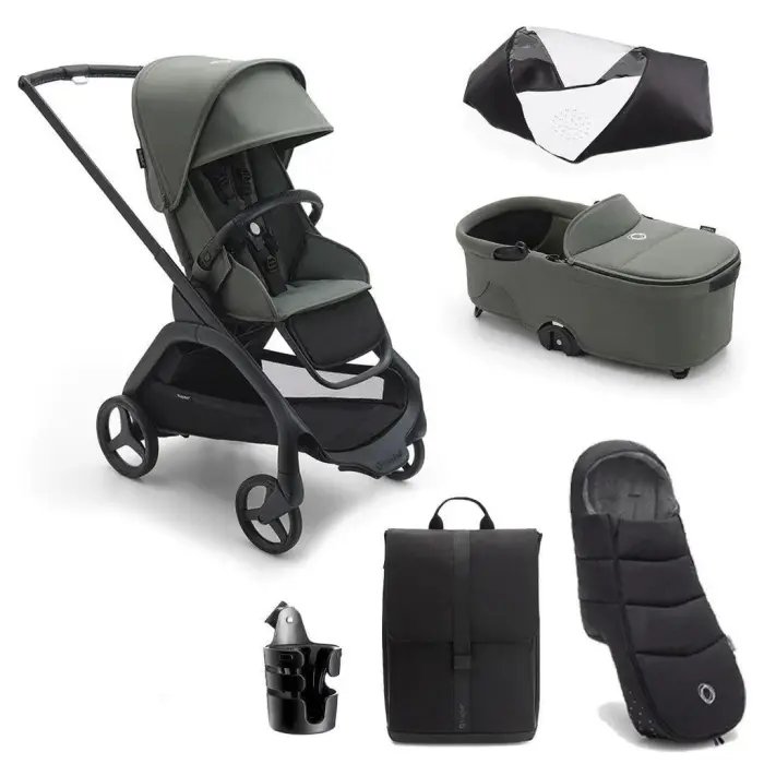 Bugaboo Dragonfly Stroller Complete Bundle - Forest Green