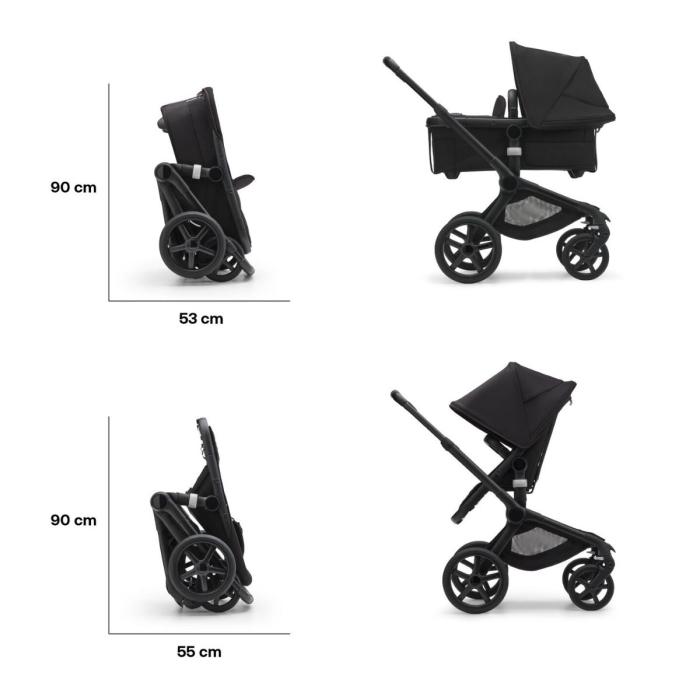 Bugaboo Fox 5 Carrycot And Seat Pushchair - Midnight Black