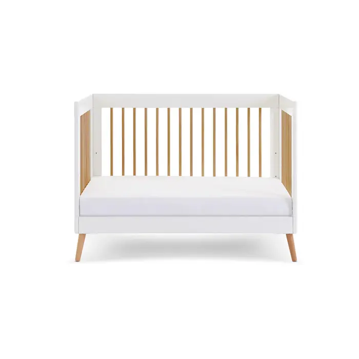 Obaby Maya Mini Cot Bed - White With Natural