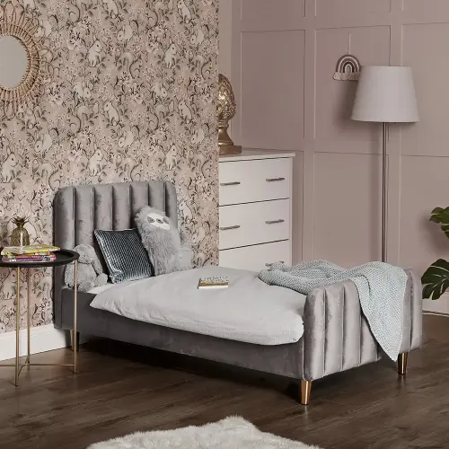 Obaby Gatsby Single Bed - Velvet Grey