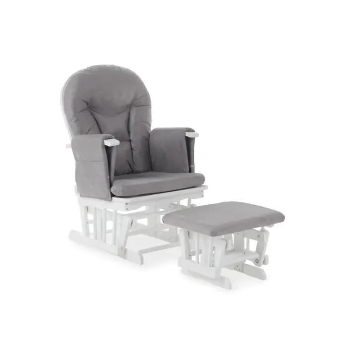 Obaby Reclining Glider Chair & Stool - Grey