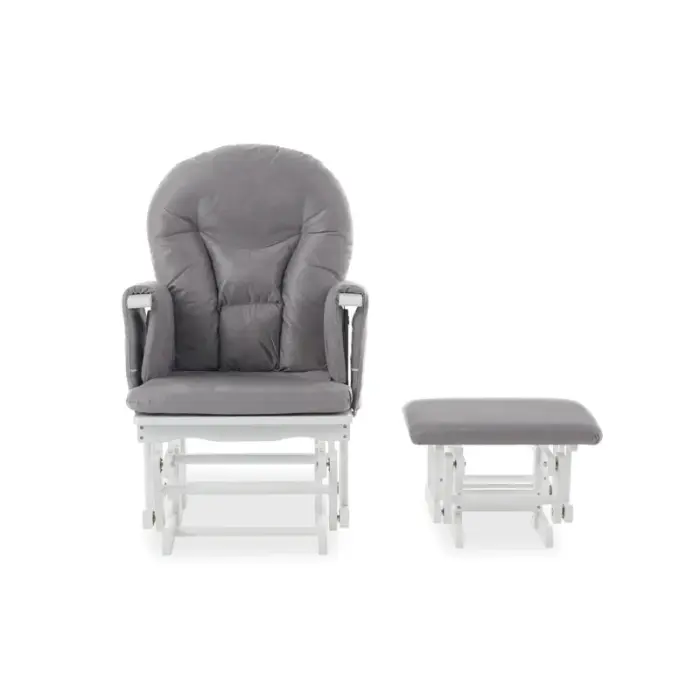 Obaby Reclining Glider Chair & Stool - Grey