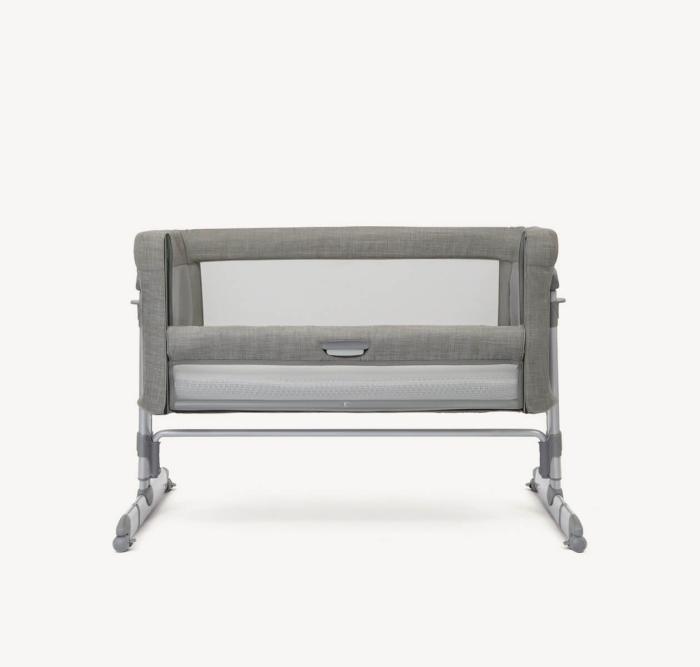 Joie Roomie Glide Bedside Crib- Foggy Grey