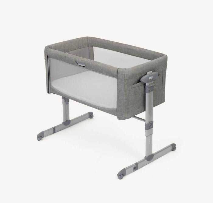 Joie Roomie Glide Bedside Crib- Foggy Grey