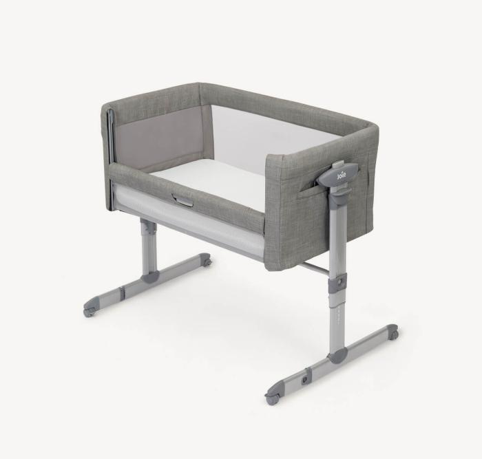 Joie Roomie Glide Bedside Crib- Foggy Grey