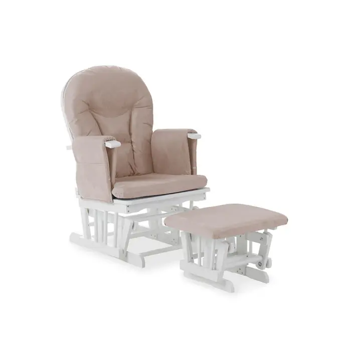 Reclining Glider Chair & Stool - Sand