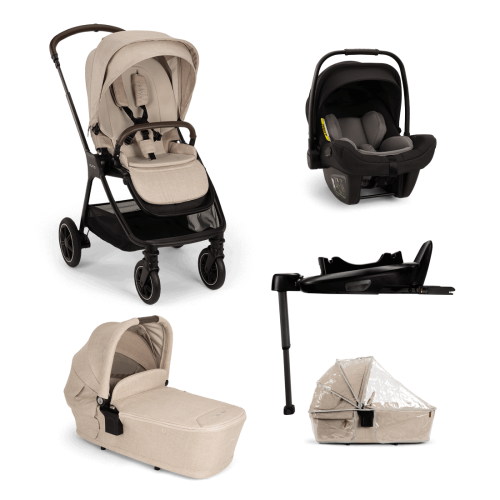 Nuna Triv Next + Pipa Next travel system bundle- Biscotti