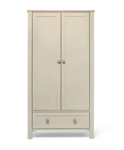 Mamas & Papas Wedmore 3 Piece Cotbed Range with Dresser Changer & Wardrobe - Pebble Grey