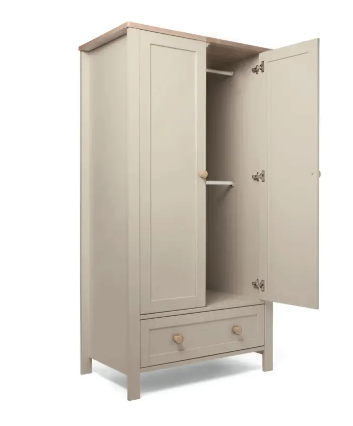 Mamas & Papas Wedmore 3 Piece Cotbed Range with Dresser Changer & Wardrobe - Pebble Grey