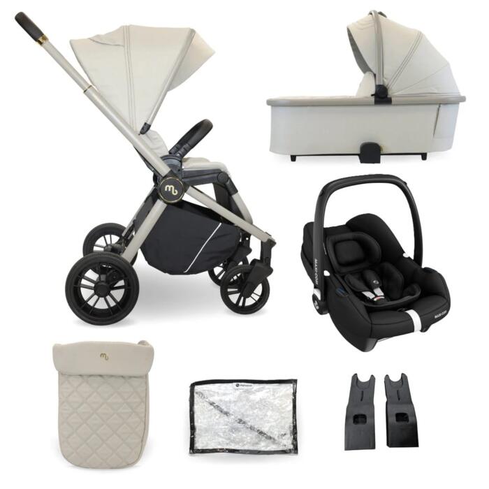 My Babiie Travel System with Maxi Cosi Cabriofix Car Seat– Ivory