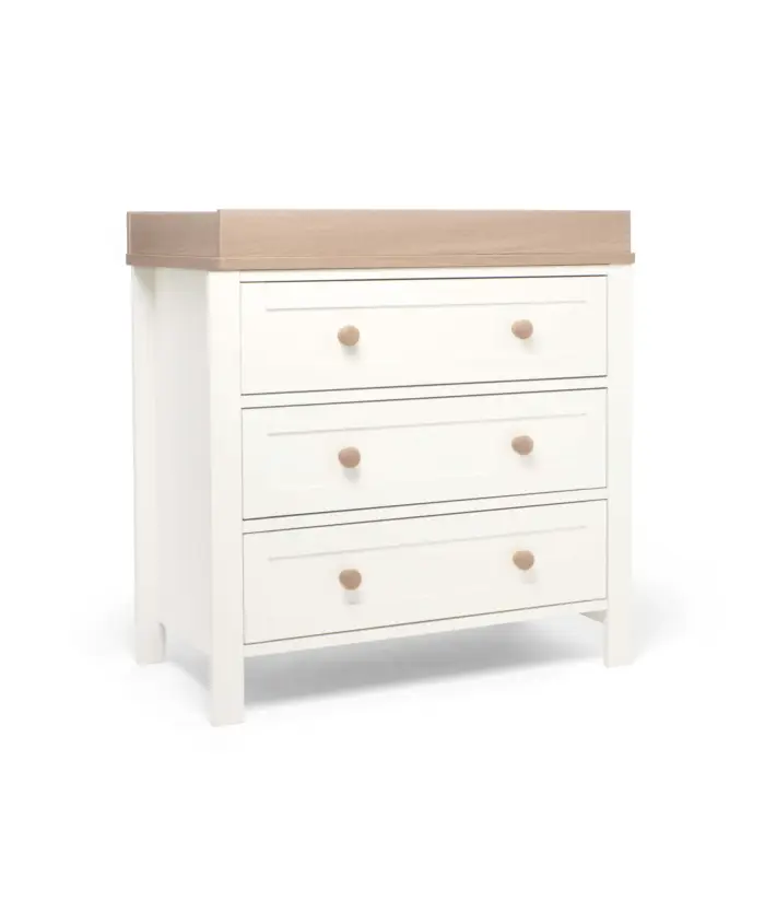 Mamas & Papas Wedmore 2 Piece Cotbed Set with Dresser Changer - White/Natural