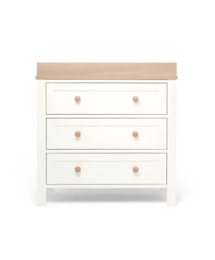 Mamas & Papas Wedmore 2 Piece Cotbed Set with Dresser Changer - White/Natural