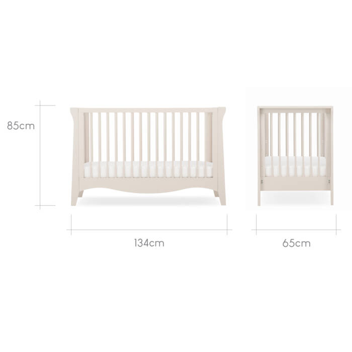 CuddleCo Clara Mini 2 Piece Nursery Furniture Set - Cashmere