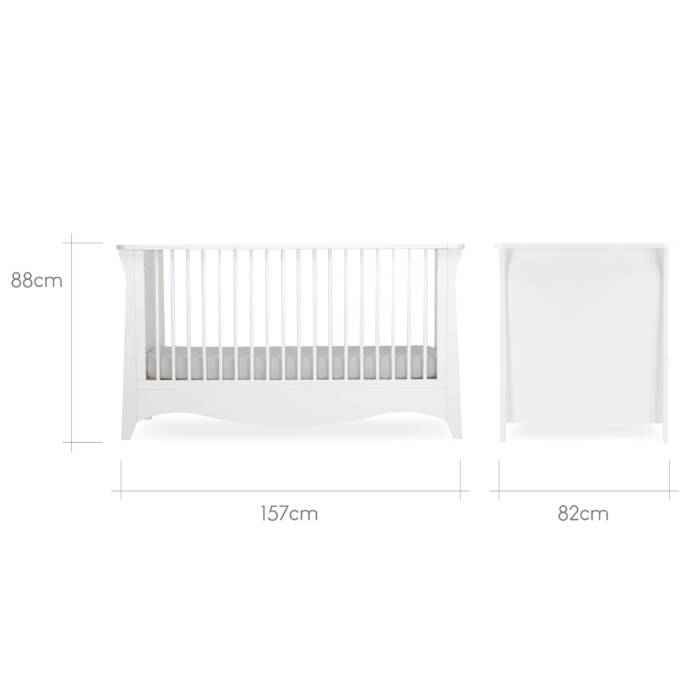 CuddleCo Clara 2 Piece Nursery Furniture Set - White