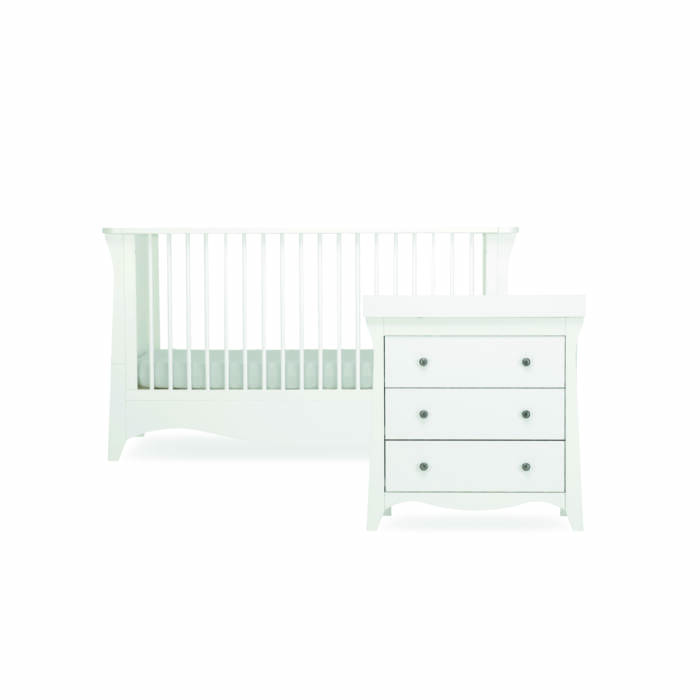 CuddleCo Clara 2 Piece Nursery Furniture Set - White