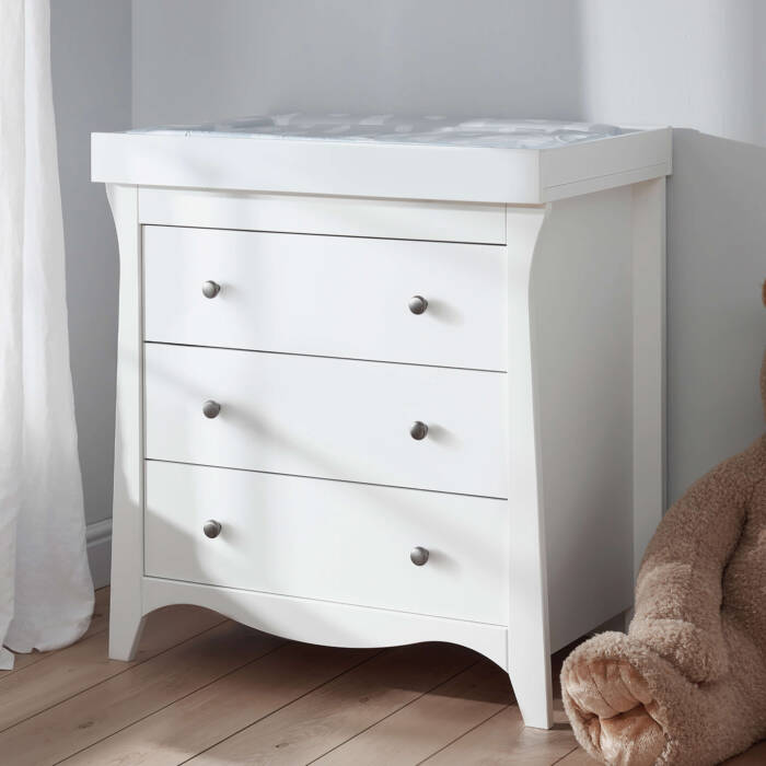 CuddleCo Clara 2 Piece Nursery Furniture Set - White