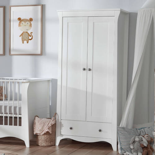 CuddleCo Clara 2 Door Nursery Wardrobe - White