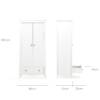 CuddleCo Clara 2 Door Nursery Wardrobe - White