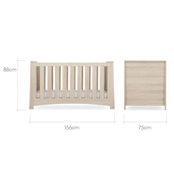 CuddleCo Isla Cot Bed - Ash