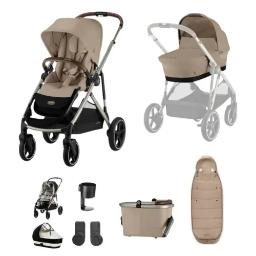 Cybex Gazelle S Essential Pushchair Bundle - Almond Beige