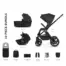 Venicci Upline 2 Travel System- All Black