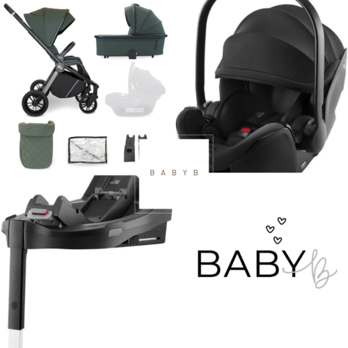 My Babiie Travel System with Britax Babysafe Pro Car Seat Forest Green