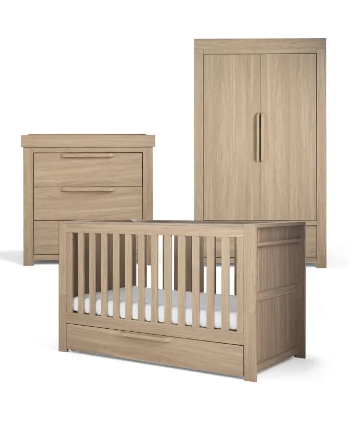 Mamas & Papas Franklin 3 Piece Cotbed Oak