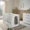 Mamas & Papas Franklin 2 Piece Cotbed Set with Dresser Changer - White Wash