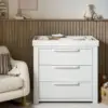 Mamas & Papas Franklin 2 Piece Cotbed Set with Dresser Changer - White Wash
