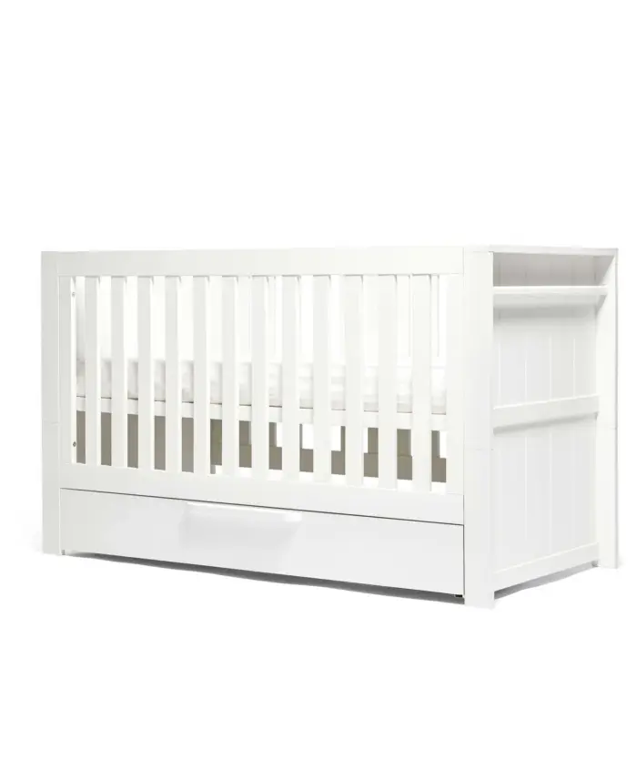 Mamas & Papas Franklin 2 Piece Cotbed Set with Dresser Changer - White Wash