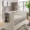Mamas & Papas Oxford 3 Piece Cotbed Range with Dresser Changer & Wardrobe - White