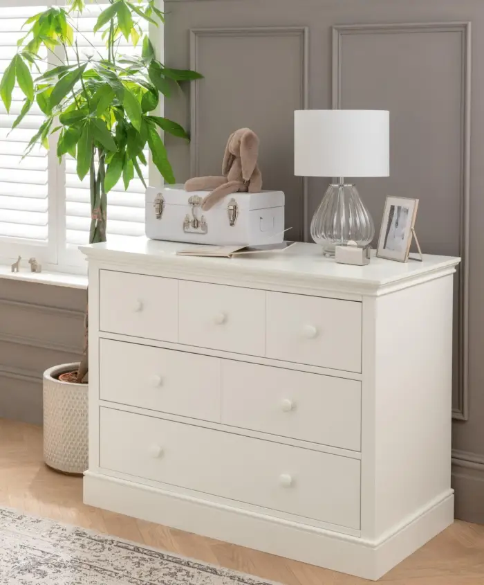 Mamas & Papas Oxford 3 Piece Cotbed Range with Dresser Changer & Wardrobe - White