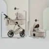 Mee-Go Milano Natura 3-in-1 Plus Base Travel System - Sky
