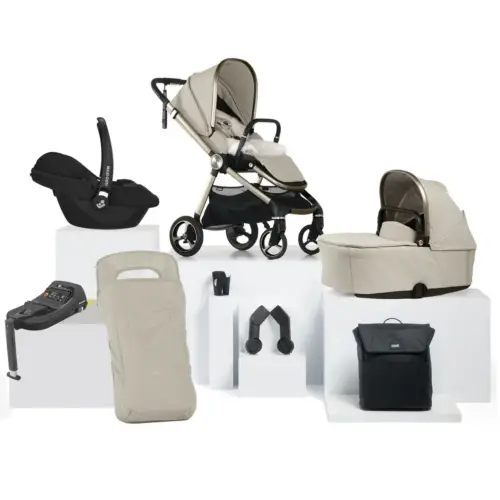 Mamas & Papas Vardo Essential Bundle in Shell + Free Maxi Cosi Cabriofix Car Seat