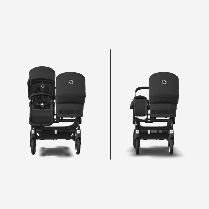 Bugaboo Donkey 5 Twin carrycot and seat pushchair- Midnight Black