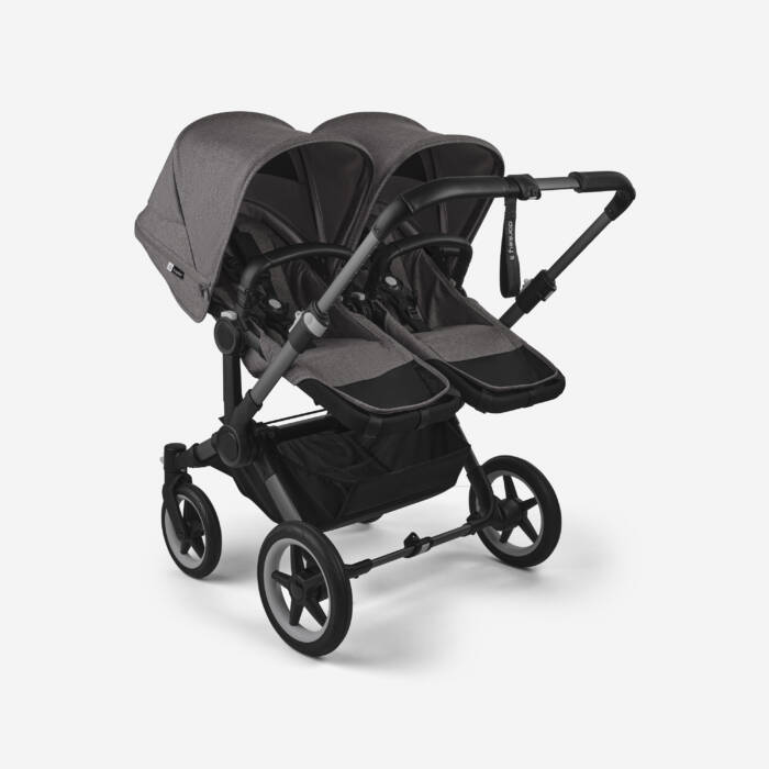 Bugaboo Donkey 5 Twin carrycot and seat pushchair- Grey Melange