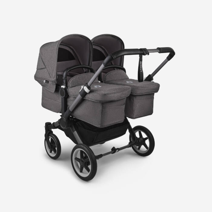 Bugaboo Donkey 5 Twin carrycot and seat pushchair- Grey Melange