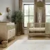Mamas & Papas Coxley 2 Piece Cotbed Set with Dresser Changer- Natural/Olive Green