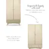 Mamas & Papas Coxley 3 Piece Cotbed Range with Dresser Changer & Wardrobe - Natural/Olive Green