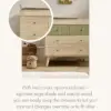Mamas & Papas Coxley 3 Piece Cotbed Range with Dresser Changer & Wardrobe - Natural/Olive Green