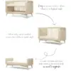Mamas & Papas Coxley 3 Piece Cotbed Range with Dresser Changer & Wardrobe - Natural/Olive Green
