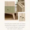 Mamas & Papas Coxley 3 Piece Cotbed Range with Dresser Changer & Wardrobe - Natural/Olive Green
