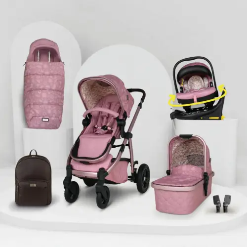 Includes ADAC tested Rotating Infant Carrier Easy to Fold with Seat Unit Attached Luxury Spacious Carry Cot & Accessories