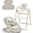 Mamas & Papas Eno Highchair, Bouncer & Cushion Complete Bundle - Cashmere