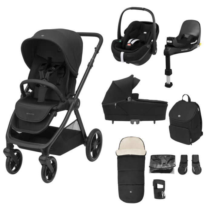 Maxi-Cosi Oxford+ Pushchair Premium Travel System - Twillic Black