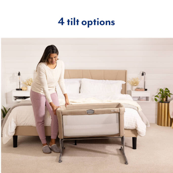 Graco Sweet2Sleep Bedside Crib- Oatmeal